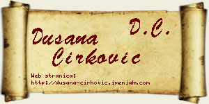 Dušana Ćirković vizit kartica